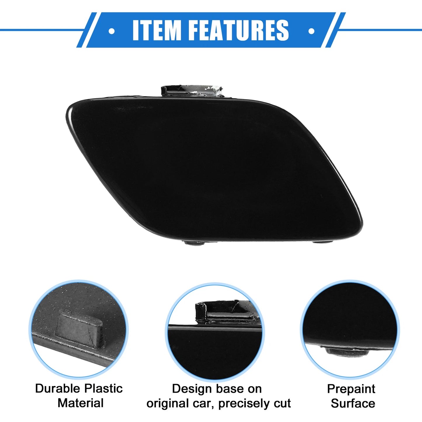 Tow Hook Eye Hole Cover for BMW E93 2007-2010 Black Front Right