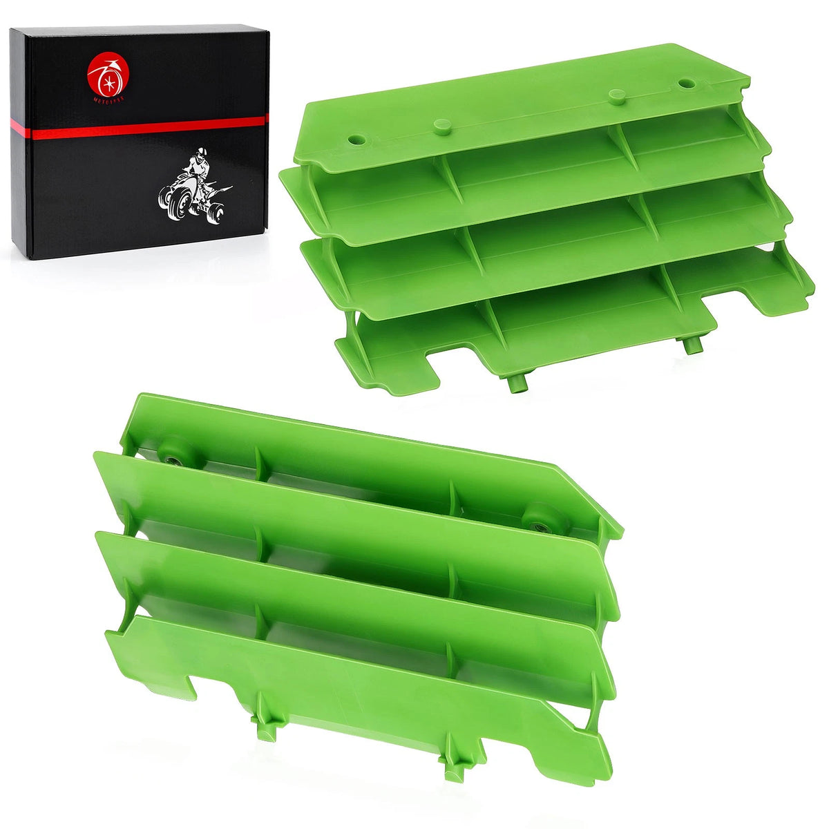 2 x Radiator Guards for Kawasaki KX125/KX250 New Green (1994–2004)
