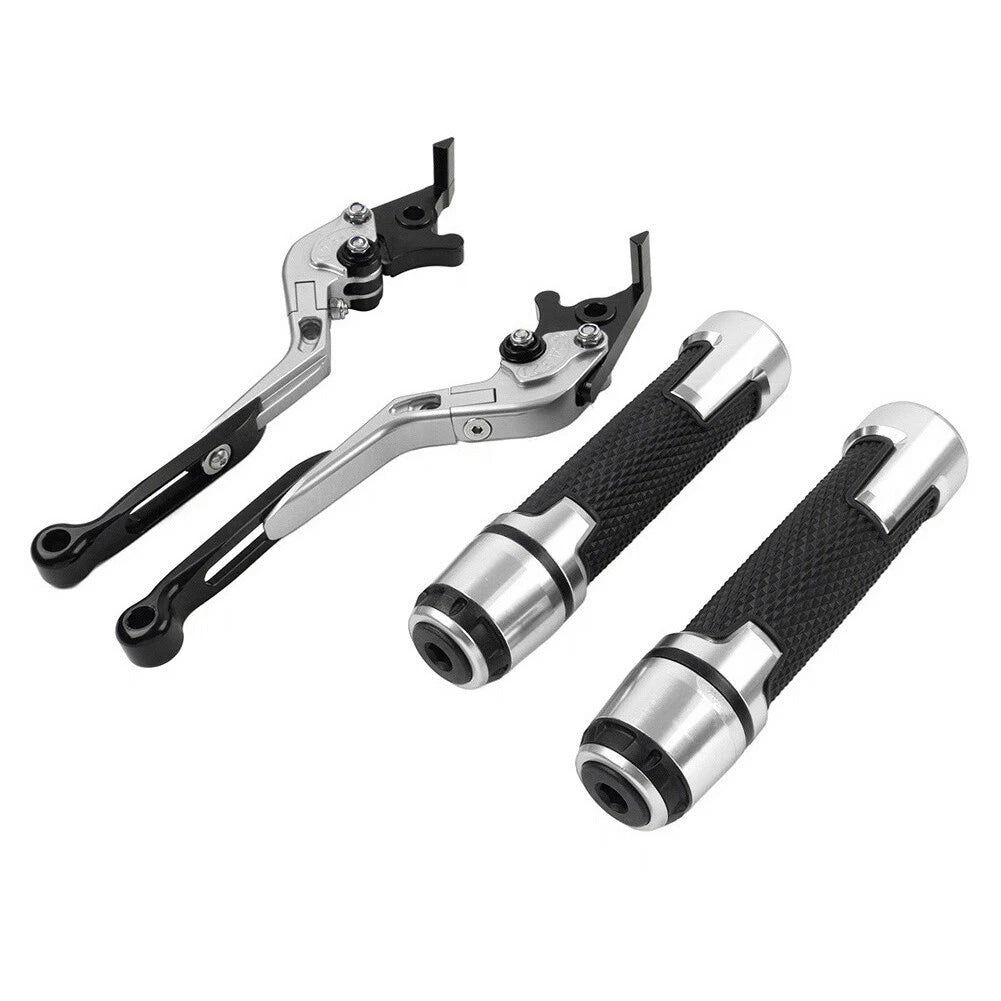 Handlebar Grips & Brake Clutch Levers Set for Suzuki GSXR600 GSXR750 GSXR1000