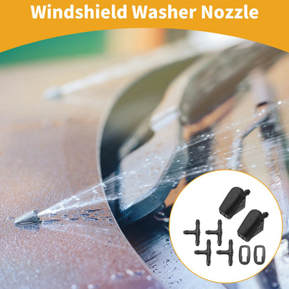 Windshield Washer Nozzle Kit 2 x Gaskets for Ford Fiesta (2001-2007)