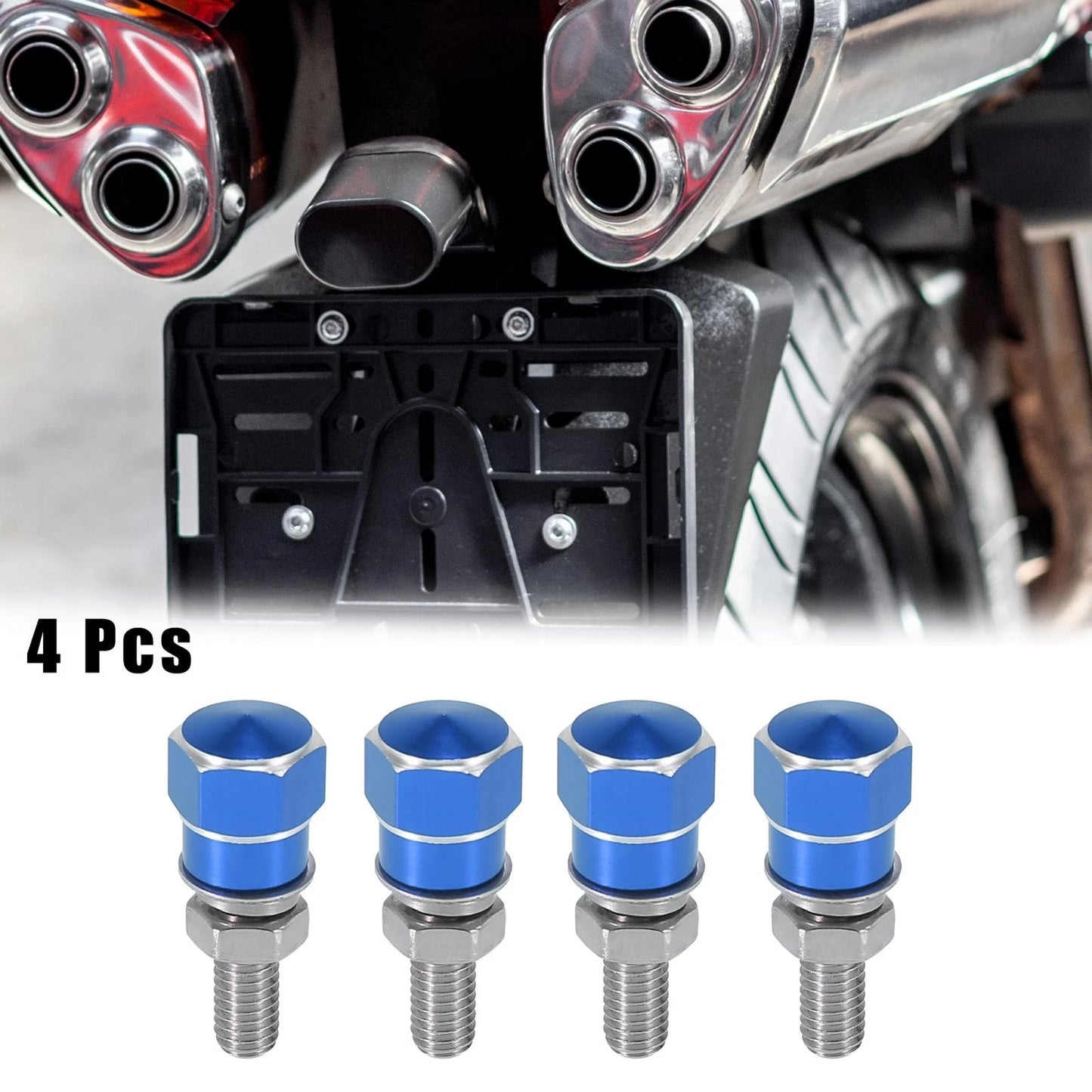 Bolts Screws 4pcs Universal Motorcycle License Plate Frame for Motorcycle