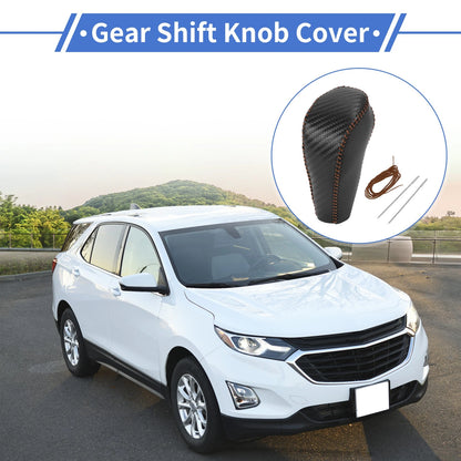 Gear Shift Knob Cover Black Carbon Fiber for Chevrolet Cruze (2011 - 2015)