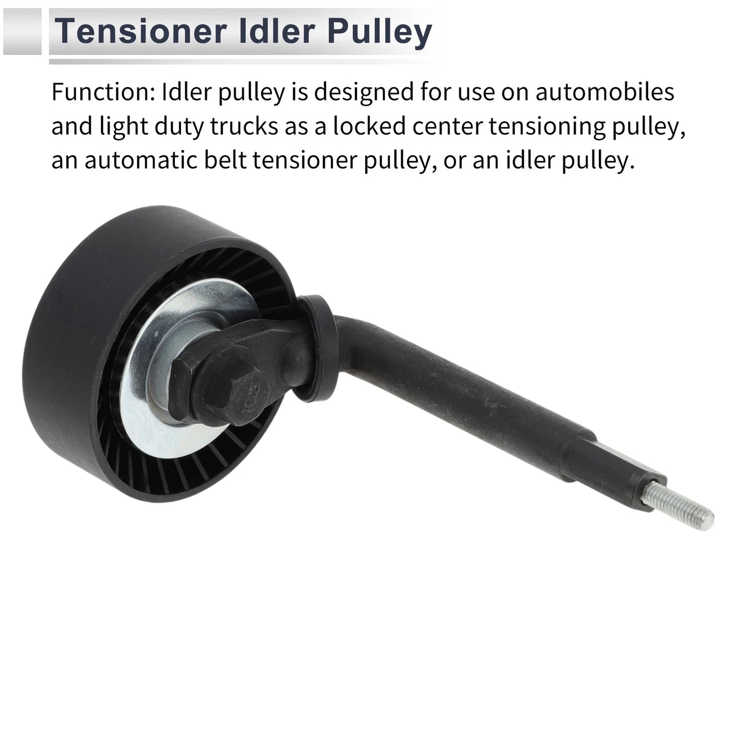 Drive Belt Idler Pulley for BMW 5 Series (2002-2010) Black 1 x Piece
