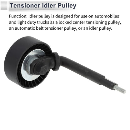 Drive Belt Idler Pulley for BMW 5 Series (2002-2010) Black 1 x Piece