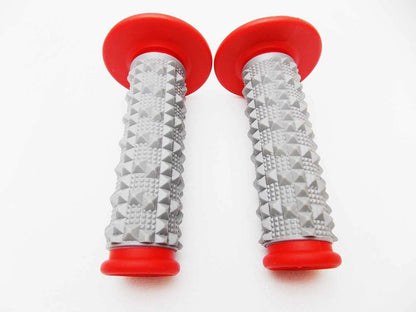 Yamaha YZ80 Forseti Red Grey Diamond Handlebar Grip Set