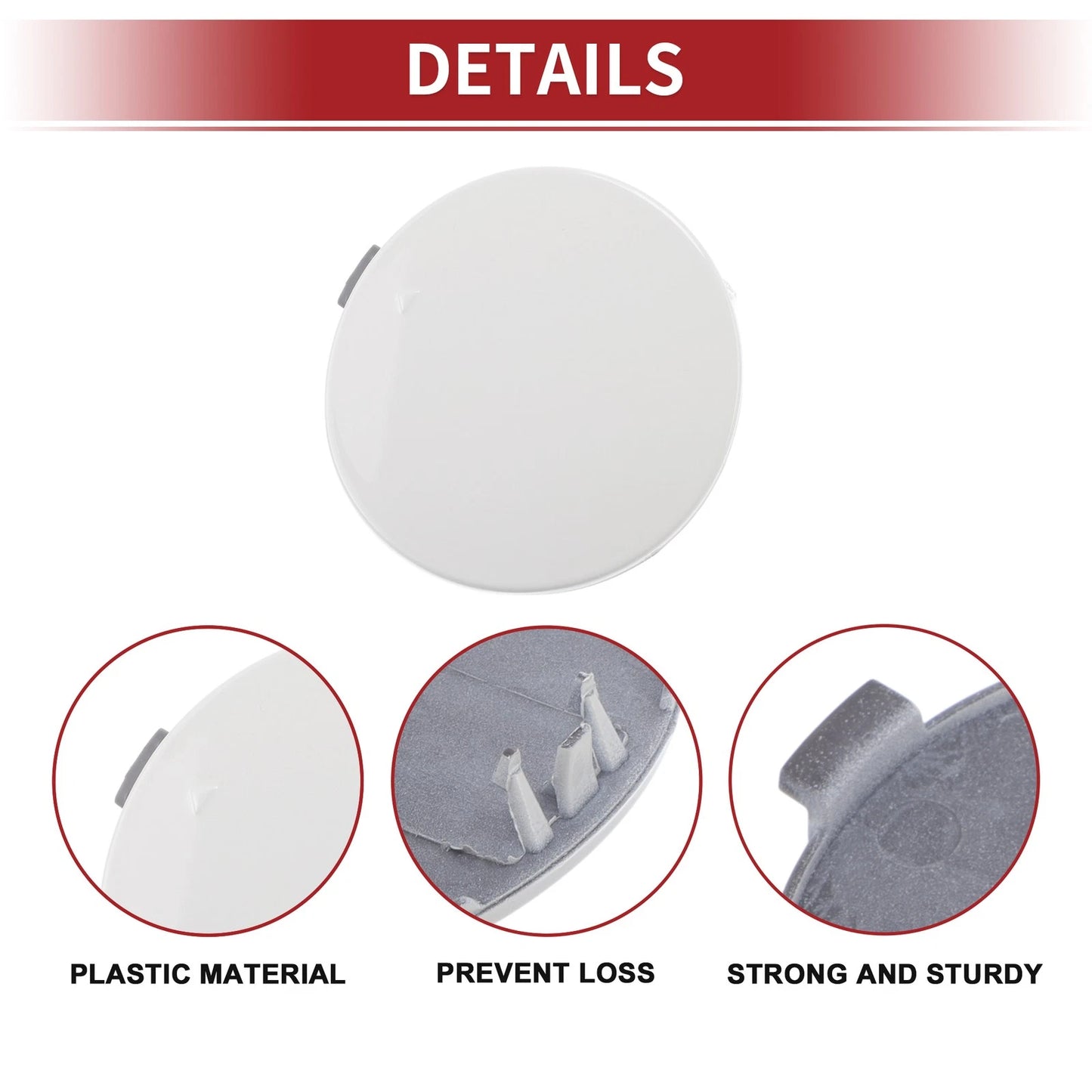 Front Tow Hook Cover for BMW X6 F16 M (2015-2019) - White
