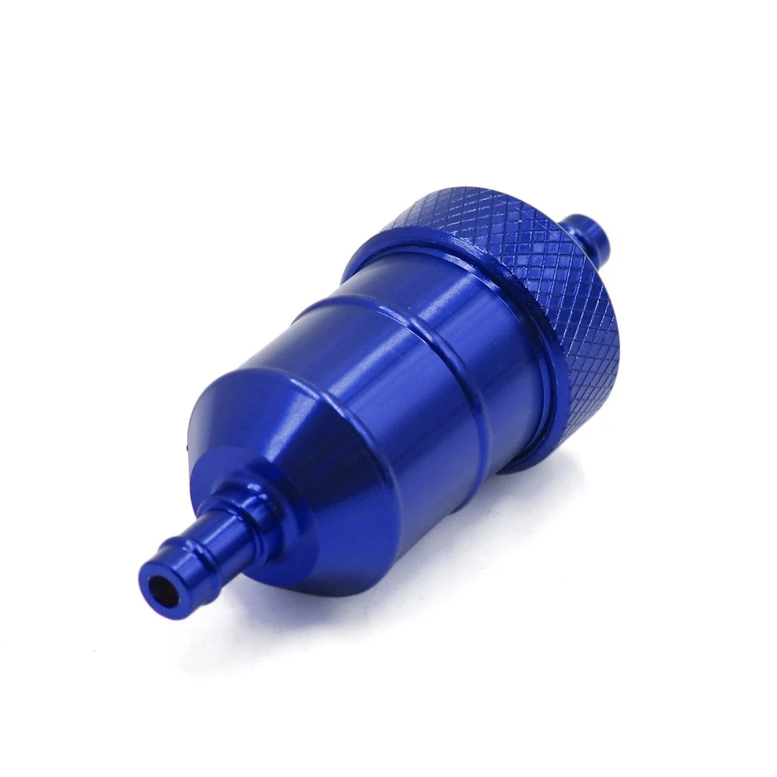 Blue Metal Motorcycle Inline Gas Oil Fuel Filter 8mm Inner Dia Hose