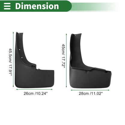 Mud Flaps Splash Guards for Ford Ranger T8/T9 (2019-2023)