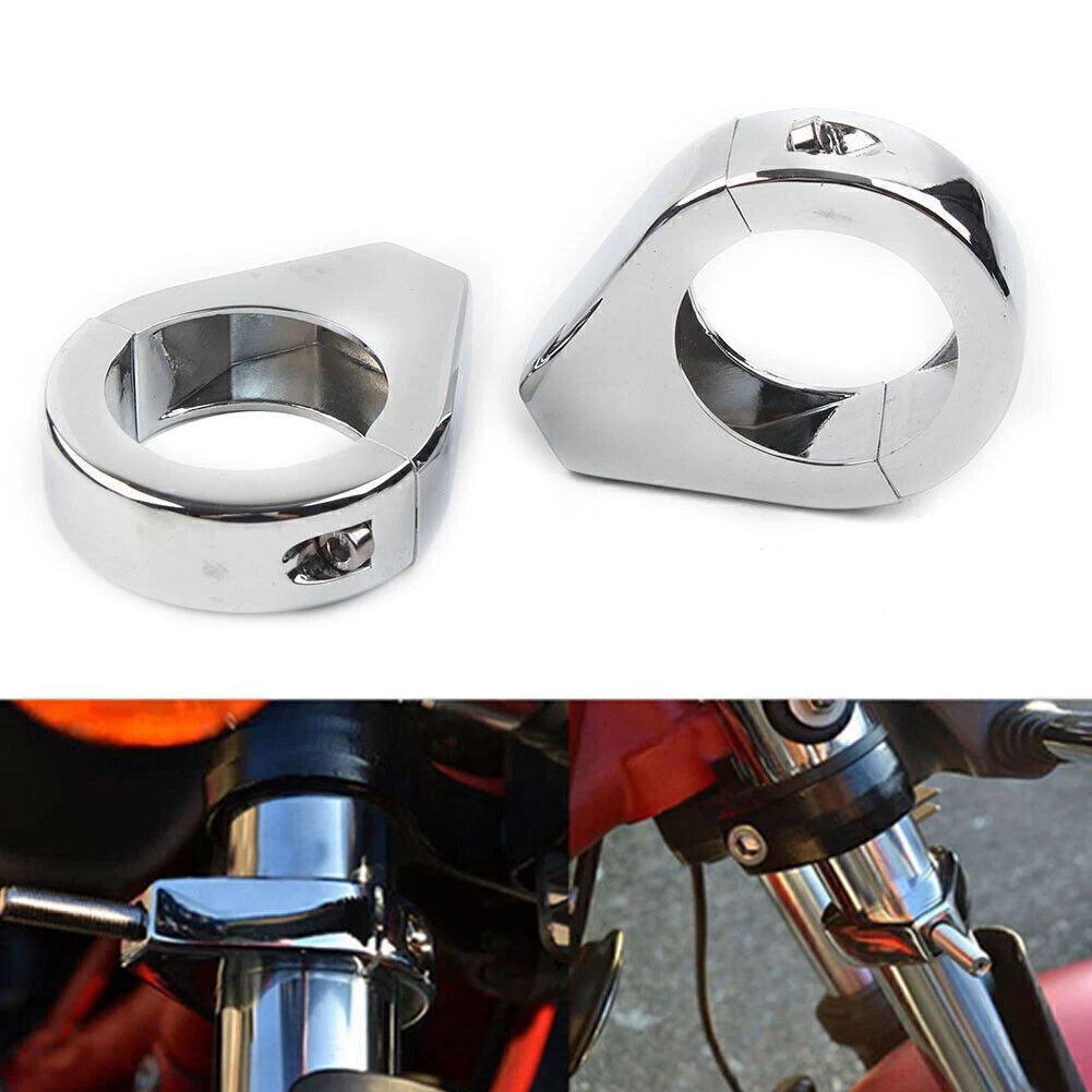 39mm Chrome Fork Clamp Turn Signal Clamps  for Harley Softail