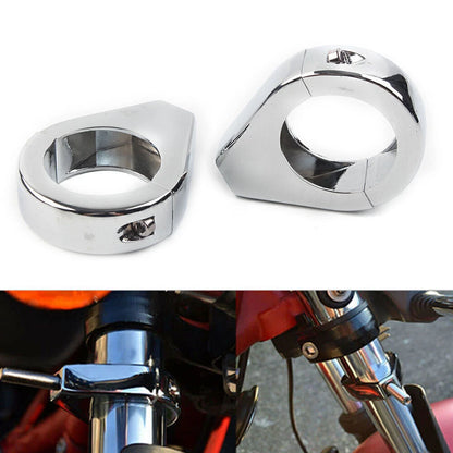 39mm Chrome Fork Clamp Turn Signal Clamps  for Harley Softail