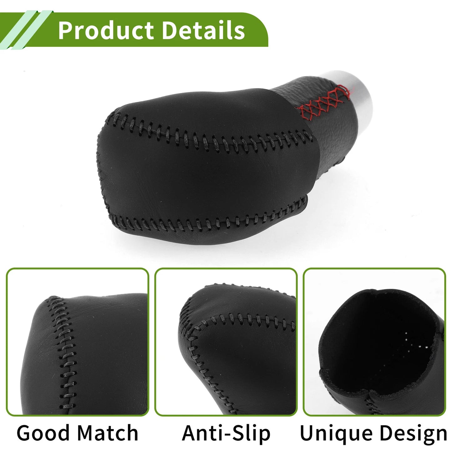 Car Gear Shift Knob Cover for Lexus RX350 2023-2024 Black Faux Leather