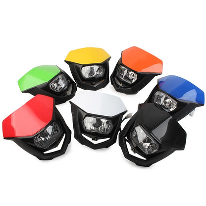 Universal Headlight Lamp for Supermoto & Dirt Bike - Green