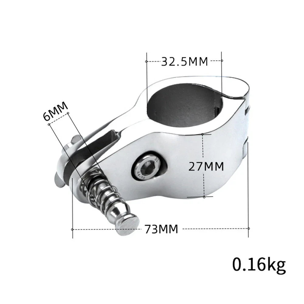 Boat Bimini Top Fitting Hinged Jaw Slide Marine Rail Mount Hardware 2 Pcs