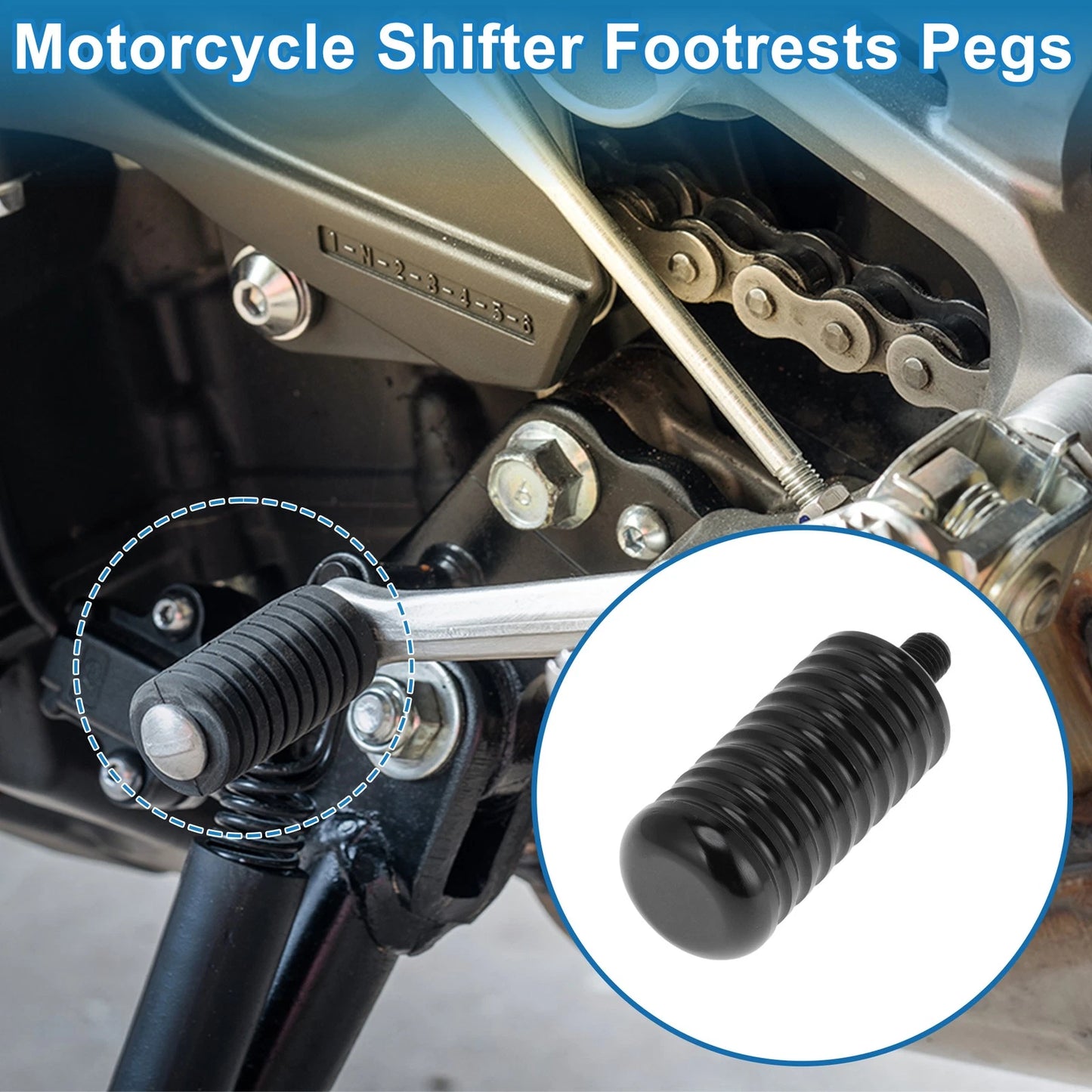 Shifter Footrests Pegs for HARLEY-DAVIDSON XL883R Black