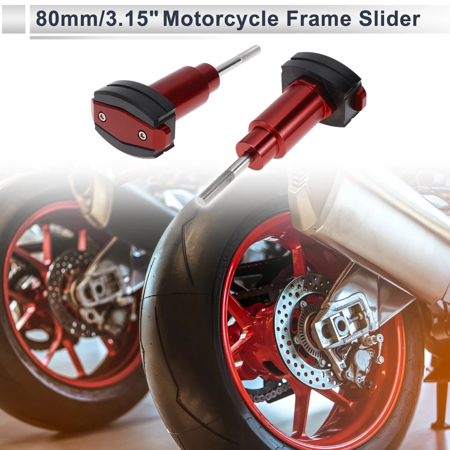0.59in Aluminum Alloy Plastic Motorcycle Slider Frame 2 x for Motorcycle