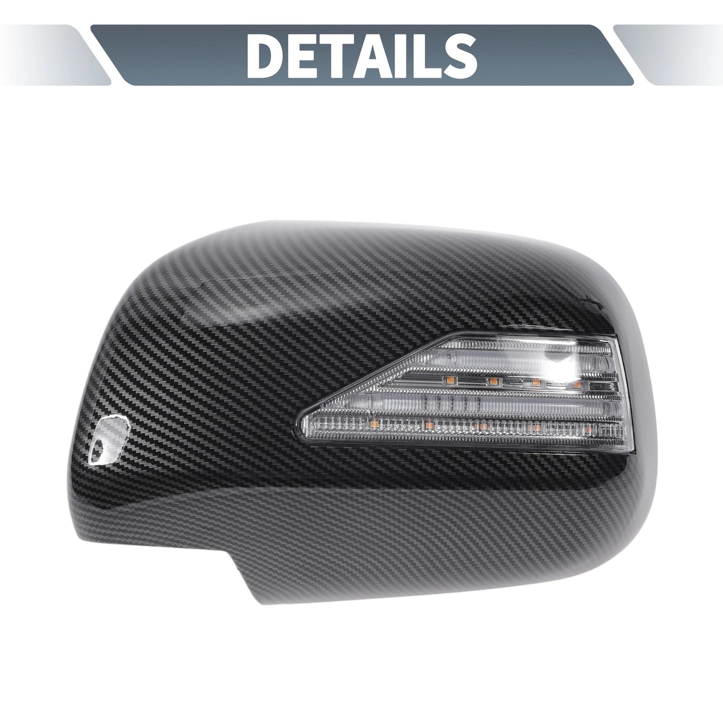 Rearview Mirror Cover Overlay Black Carbon Fiber for Lexus RX330 RX300 (2003)