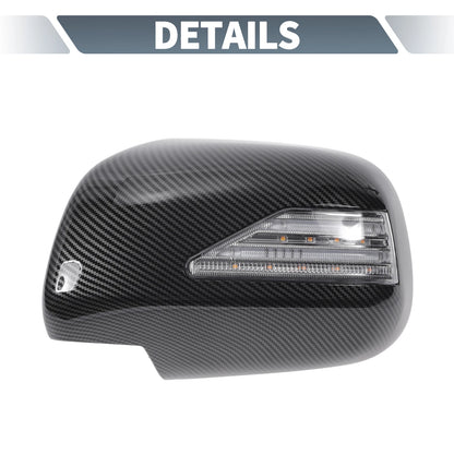 Rearview Mirror Cover Overlay Black Carbon Fiber for Lexus RX330 RX300 (2003)