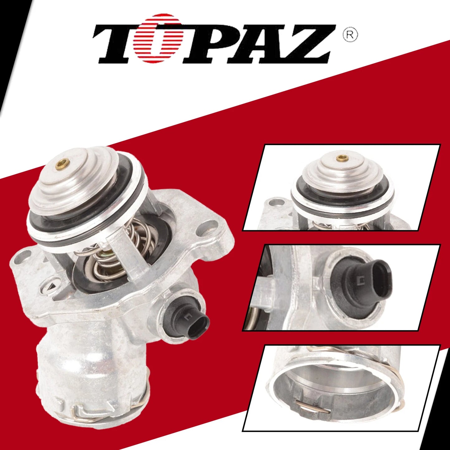 Coolant Thermostat & Gasket for Mercedes W203 W211 W212 W164 R171 (2000-2015)