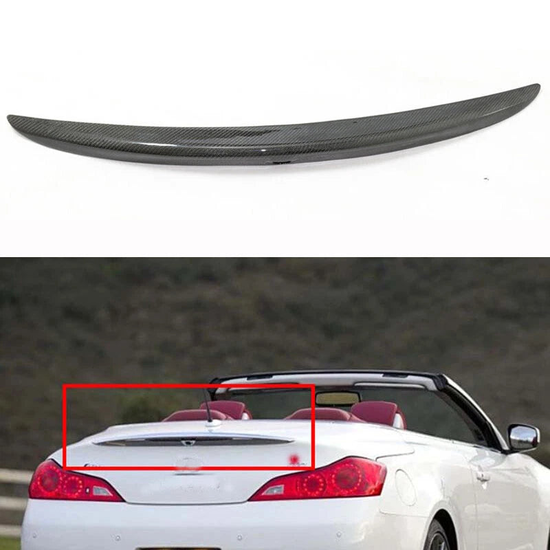 REAL Carbon Fiber Trunk Hatch Handle Lid Garnish Cover For Infiniti G37