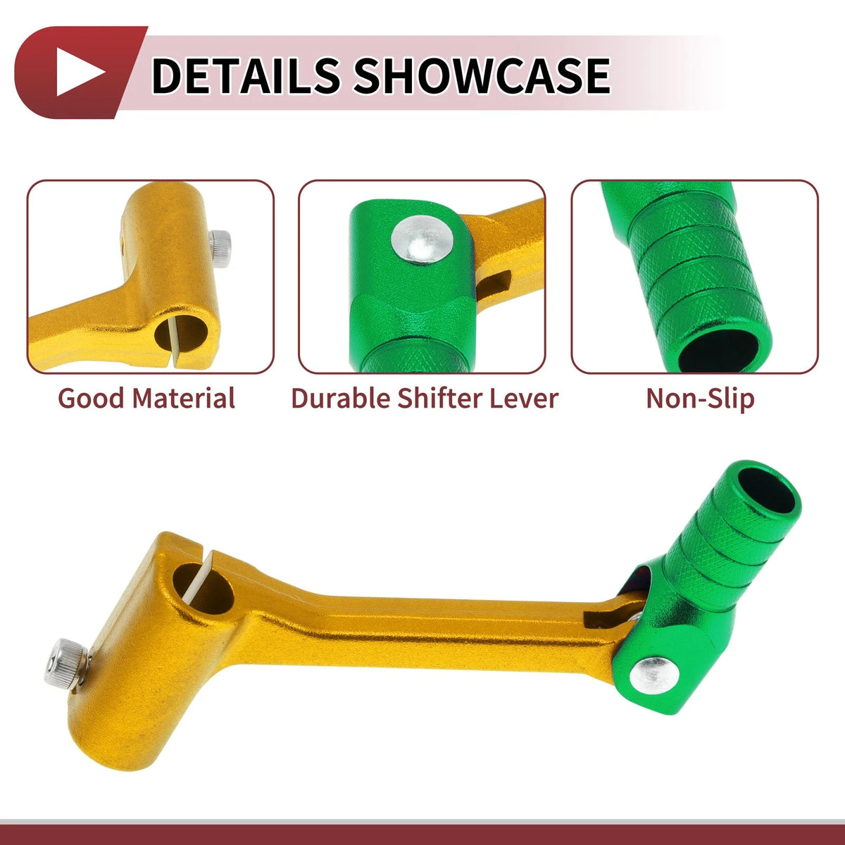 Shifter Lever / Folding / Gold Tone Green for Bosuer Cheetah