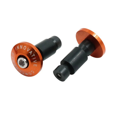 2 x 7/8" 22mm Orange Handlebar Grips Bar End Slider Caps Plugs for Motorcycle