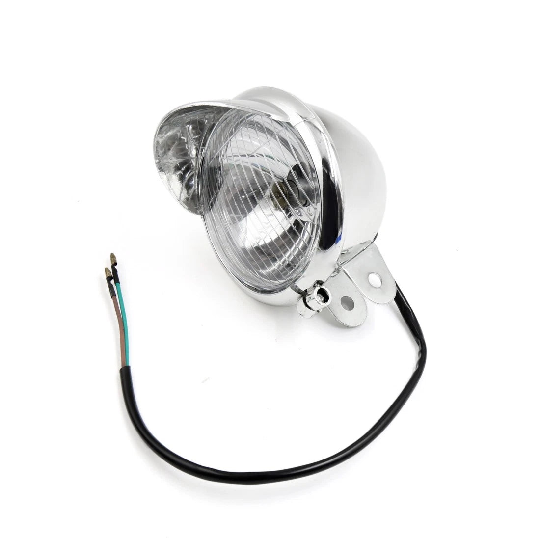 2 x Chrome 4.5" Dia Fog Light Lamp Yellow for Motorcycle Scooter
