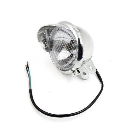 2 x Chrome 4.5" Dia Fog Light Lamp Yellow for Motorcycle Scooter