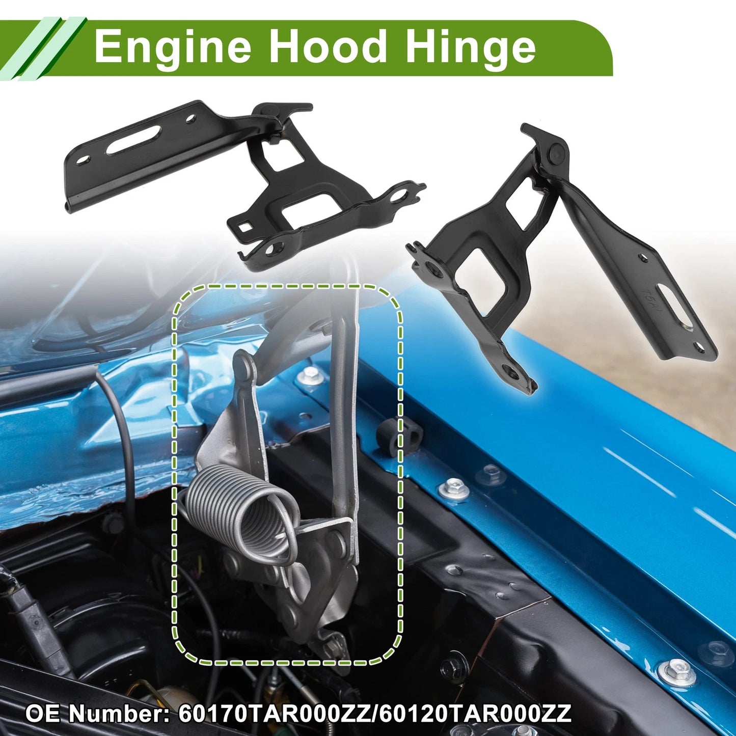 Hood Hinges 1 Pair for Honda Fit (2015-2020)