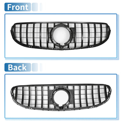 Front Upper Bumper Grille for Mercedes-Benz GLC300 2020-2021 Gloss Black
