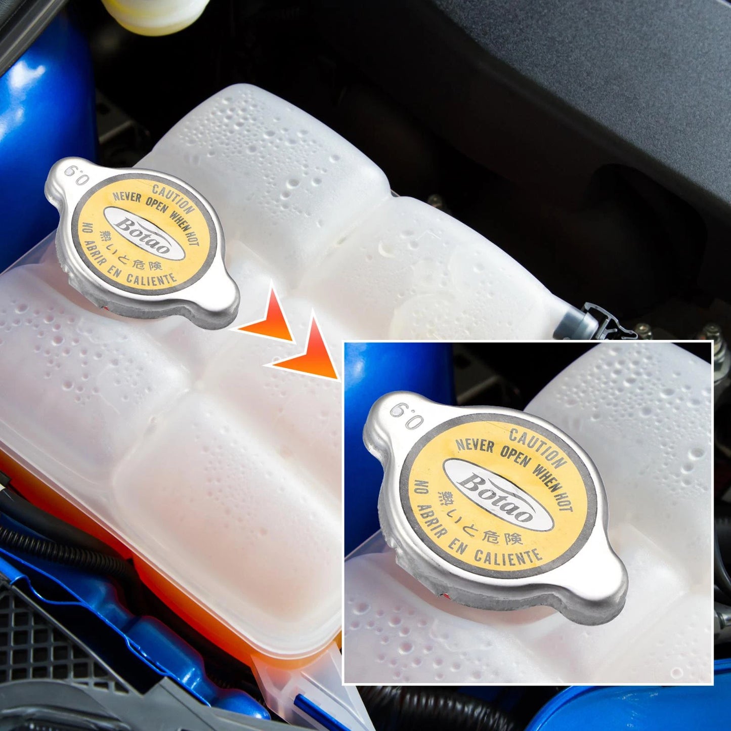 Radiator Coolant Reservoir Cap for Toyota KF40 KF50 (3K)