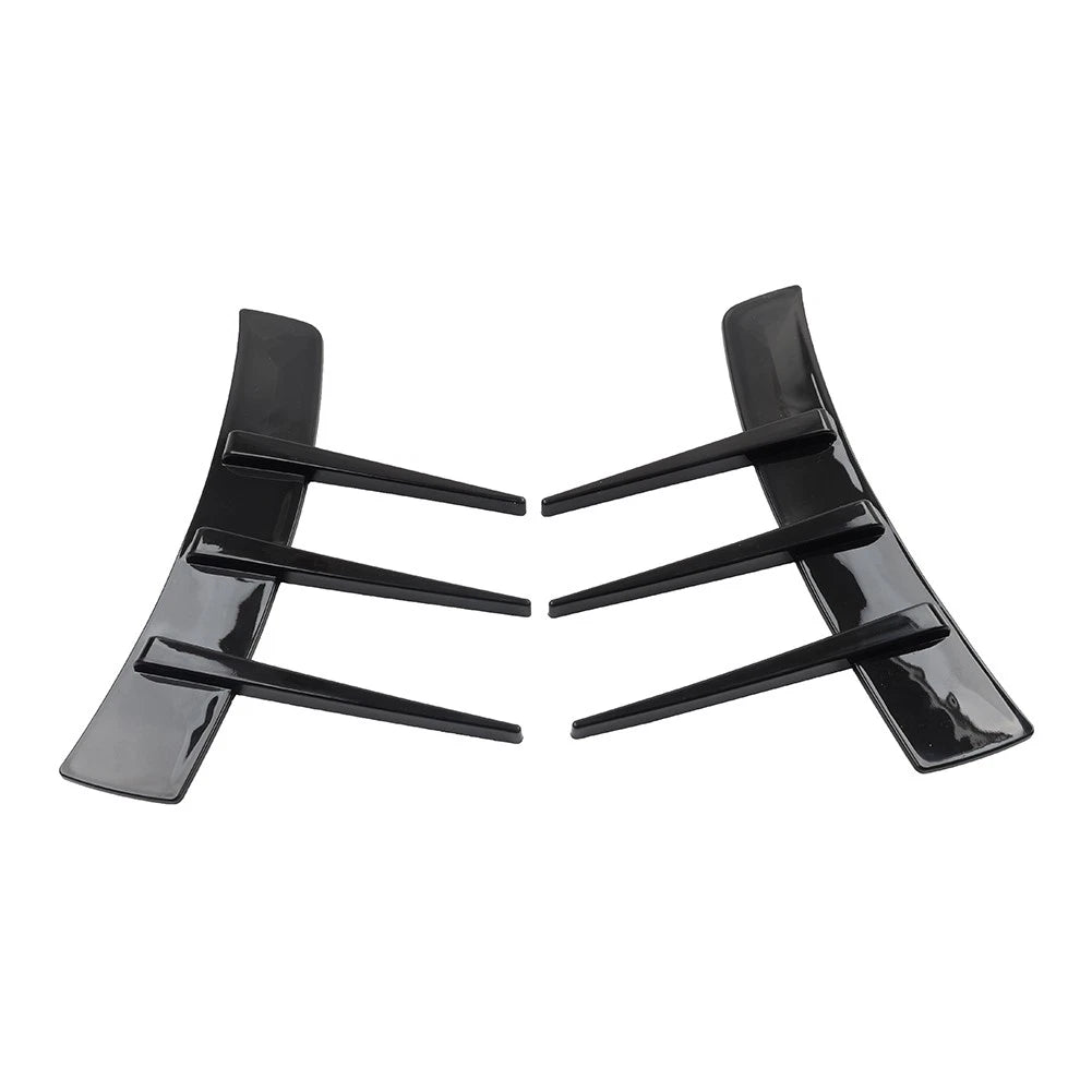 Black Front Rear Side Fender Vents Air Vent Trim for Universal Cars