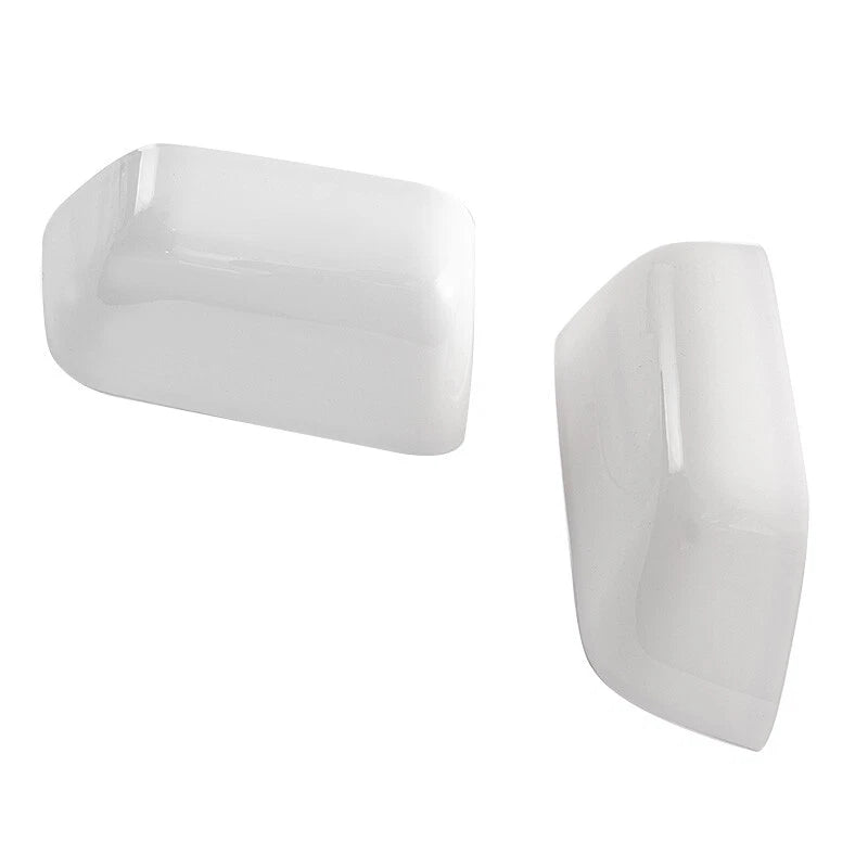 White Wing Side Towing Top Mirror Cover Caps for Ford F250 F550 Superduty (2017-2024)