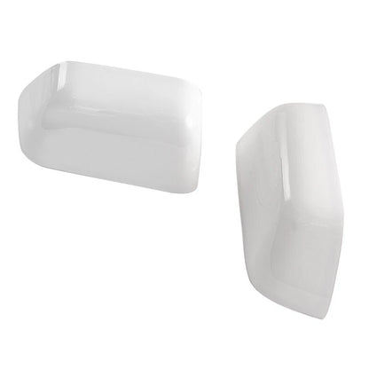 White Wing Side Towing Top Mirror Cover Caps for Ford F250 F550 Superduty (2017-2024)