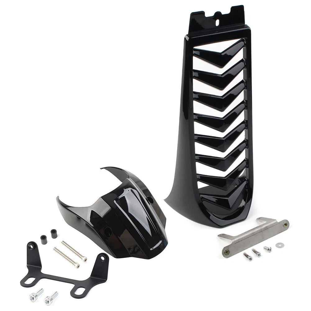 Glossy Black Headlight Fairing Spoiler for Harley Softail Breakout (2018-2023)