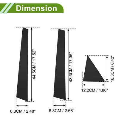 6 x Pillar Window Trim for Chevrolet Optra (2004-2009) Black