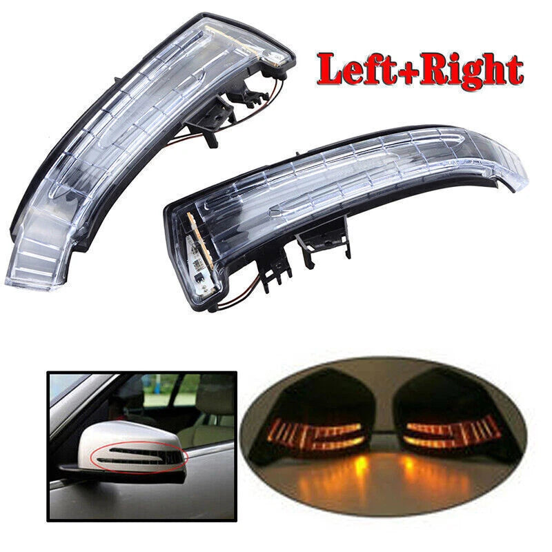 Wing Mirror Cover Cap & Indicator Light for Benz W246 W204 W212 X156 (2011-2018)