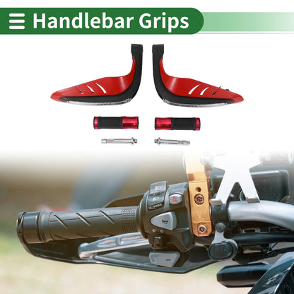 7/8 22mm Motorcycle Hand Grips Cover Kit Hand Grips Rubber Red