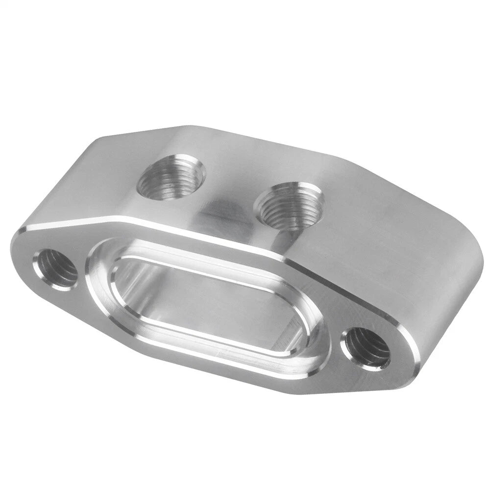 Aluminum Alloy Oil Feed Line Adapter Plate 1/8" NPT for LS