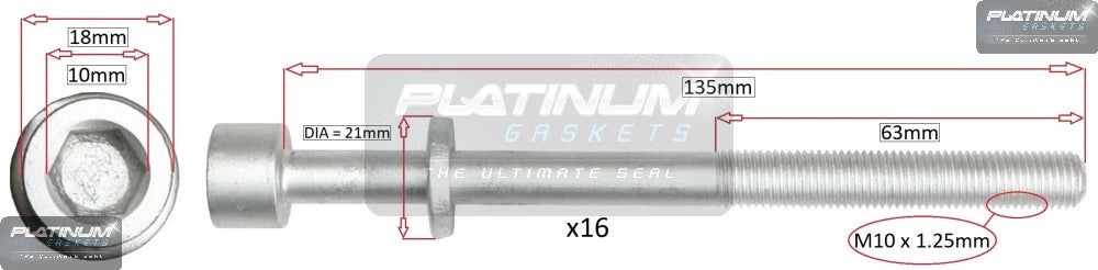CYLINDER HEAD BOLT SET for Subaru Outback BHE 3.0L H6 EZ30 (2000–2003)