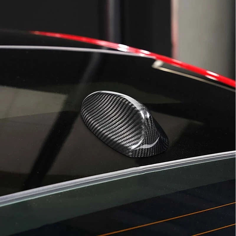 For 2017-2020 Alfa Romeo Giulia Real Carbon Fiber Roof Shark Antenna Cover Caps