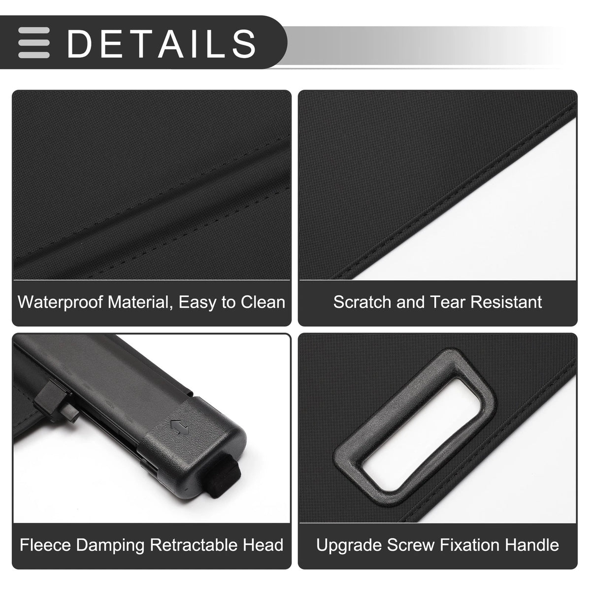 Retractable Cargo Cover for Honda Pilot 2016-2022 5 Seater 2 Row Black