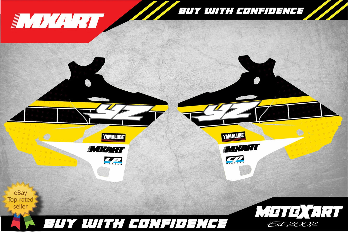 Yamaha YZ 250 Radiator Stickers Decals 2015-2020