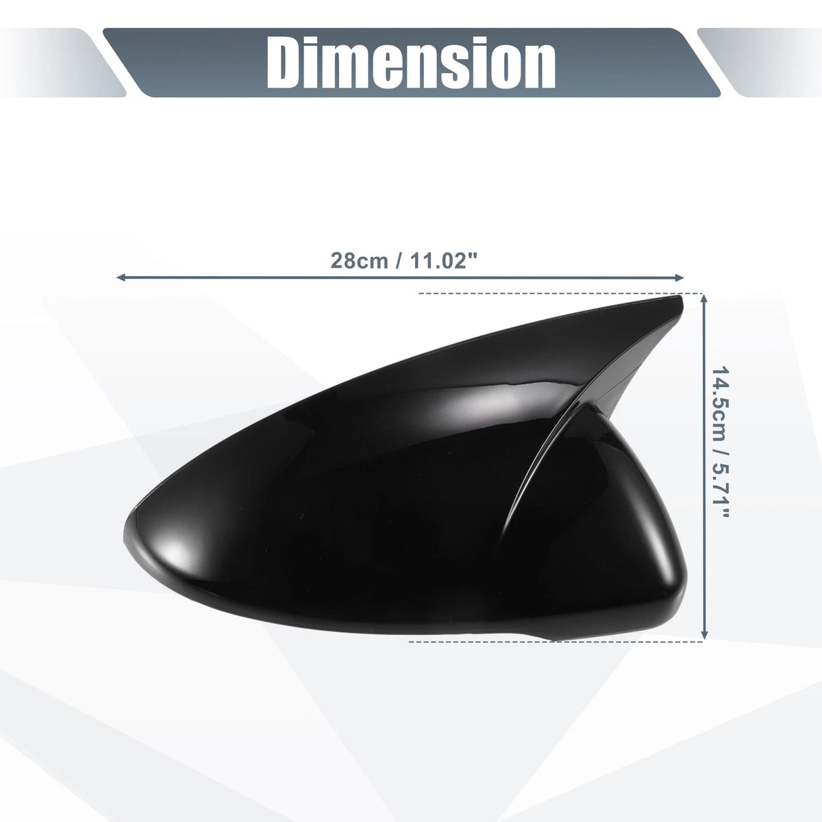 Rearview Mirror Cover Overlay Gloss Black for Kia Forte Cerato K3 (19-24)