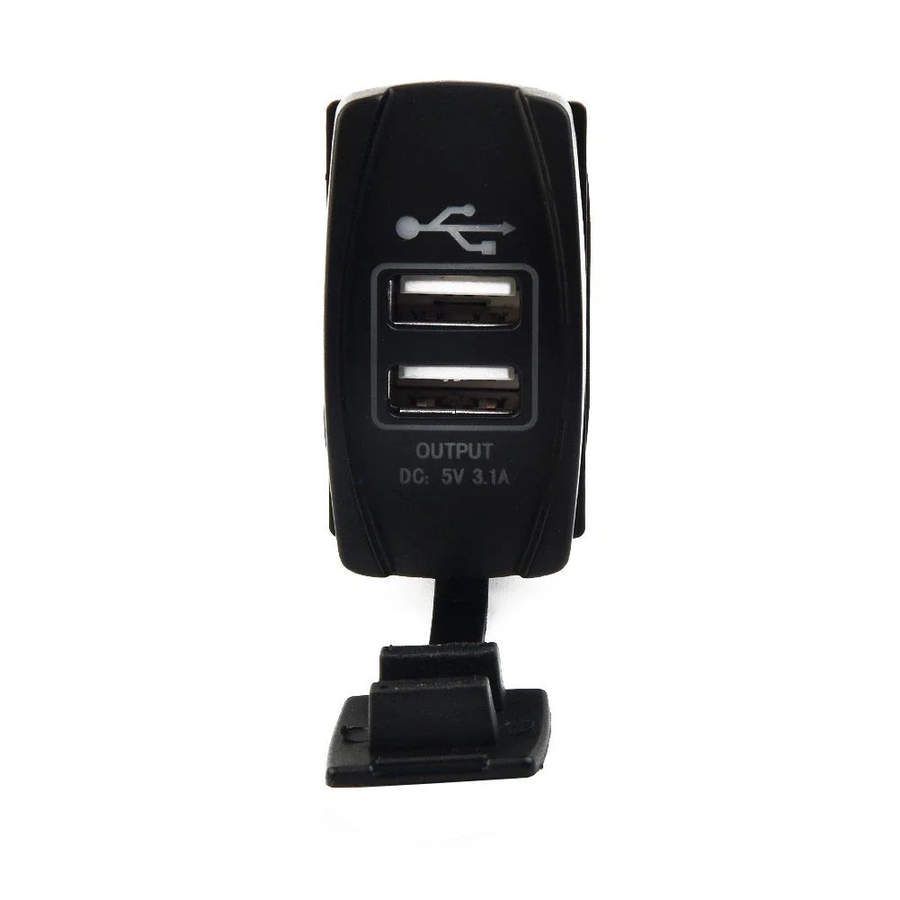 Compact Dual USB Power Charger Rocker Switch for Car/Boat ARB