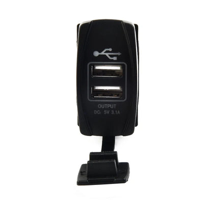 Compact Dual USB Power Charger Rocker Switch for Car/Boat ARB
