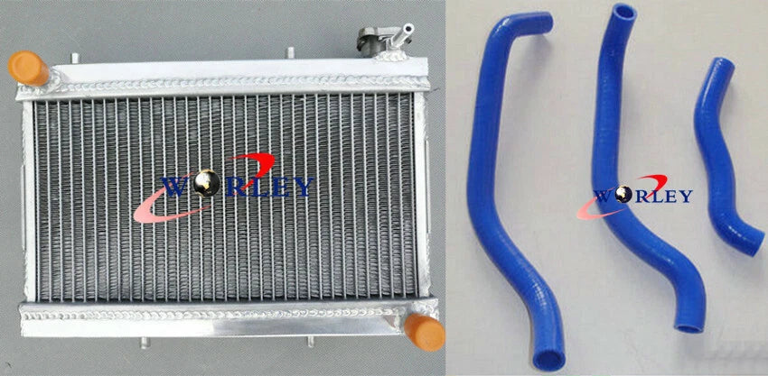 Aluminum Radiator + Blue Hose for Honda TRX250R (1988-1989)
