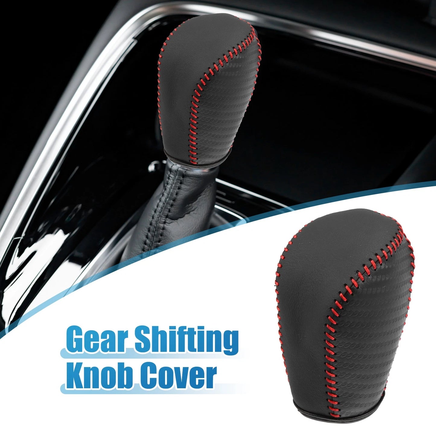 Gear Shifting Knob Cover for Honda Civic 10th Gen 2016-2021 Black Red