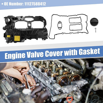 Set Engine Valve Cover with Gasket Bolts for BMW 528i 328i