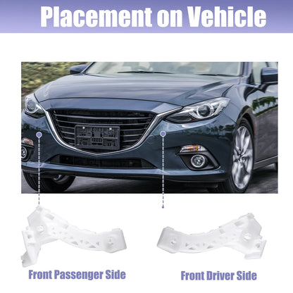 Front Left Right Bumper Mounting Support Brackets for Mazda 3 (2004-2006)