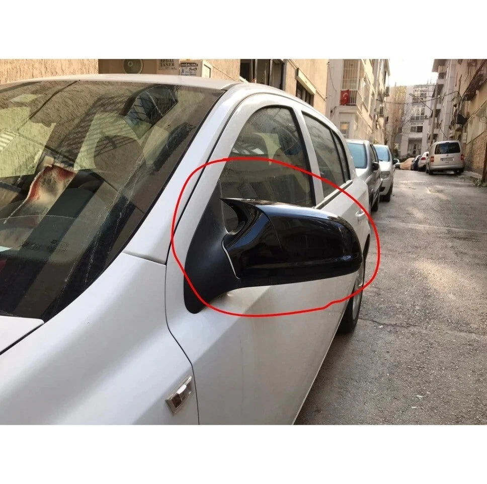 2 Piece Gloss Black Side View Mirror Covers for Opel Astra H (2004-2013)